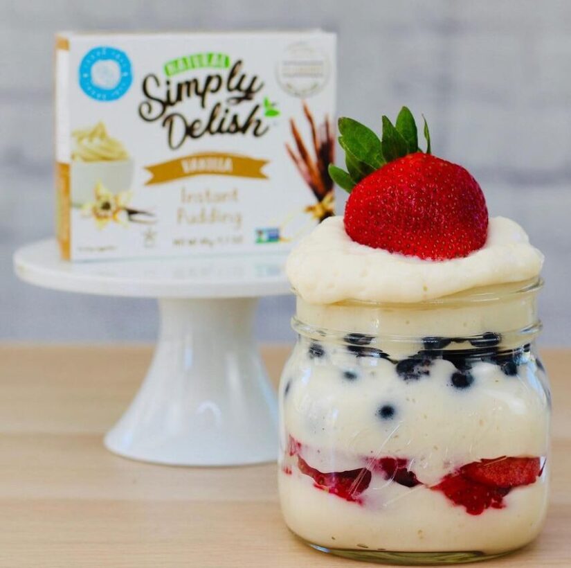 parfait made with simply delish vanilla pudding