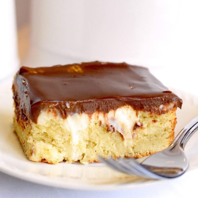 keto boston cream pie cake using simply delish
