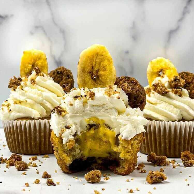 sugar-free banana cupcakes
