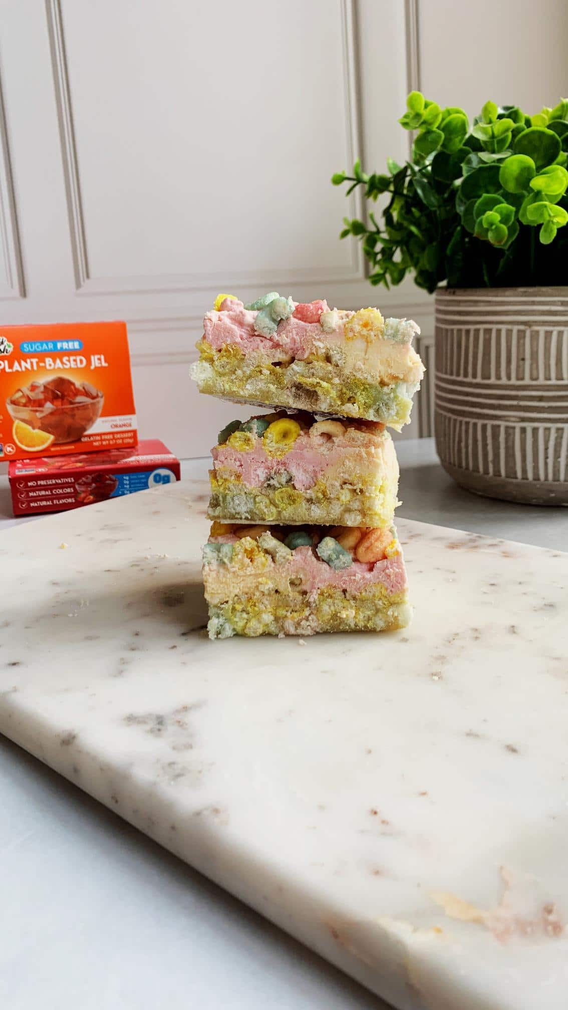 Fruity Cereal Cheesecake Pudding Bars6