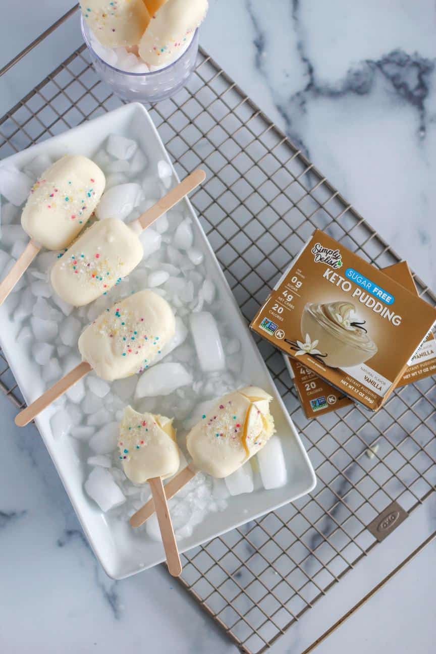 Vanilla Pudding Pops sugar free