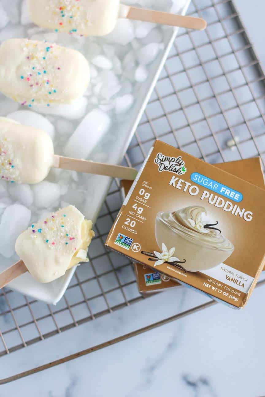 Vanilla Pudding Pops box keto