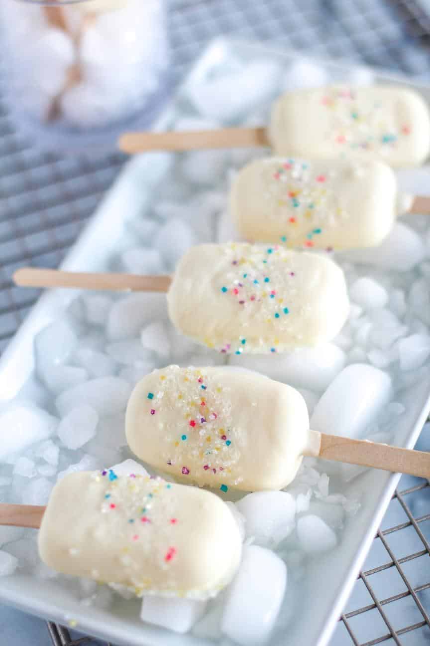 Vanilla Pudding Pops sugar free keto