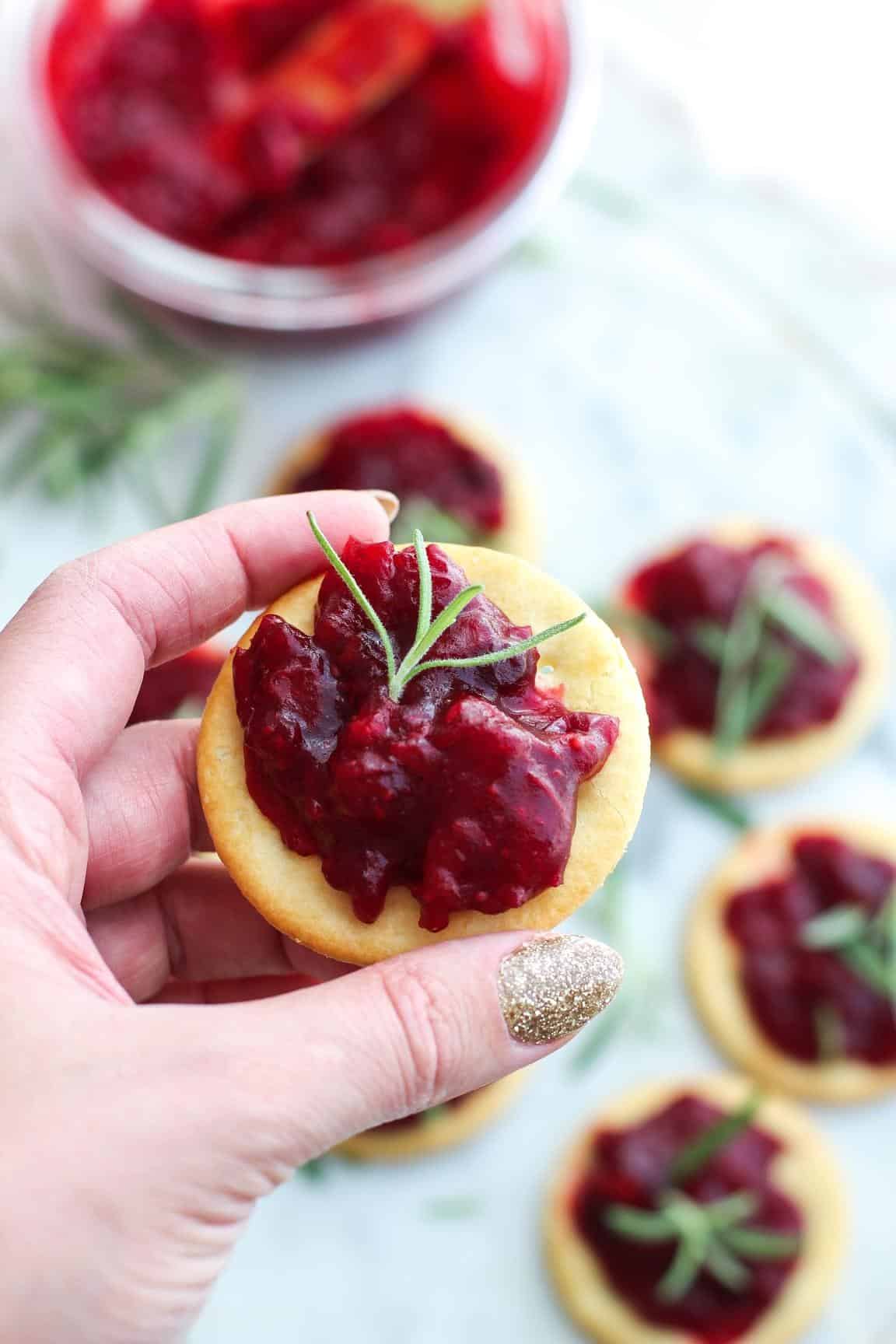 Cranberry Sauce Crackers by @klean.kate(3)