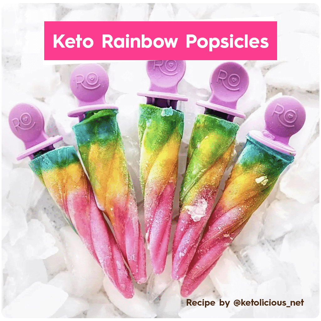 Unflavored Jel Dessert - Keto Rainbow Popsicles