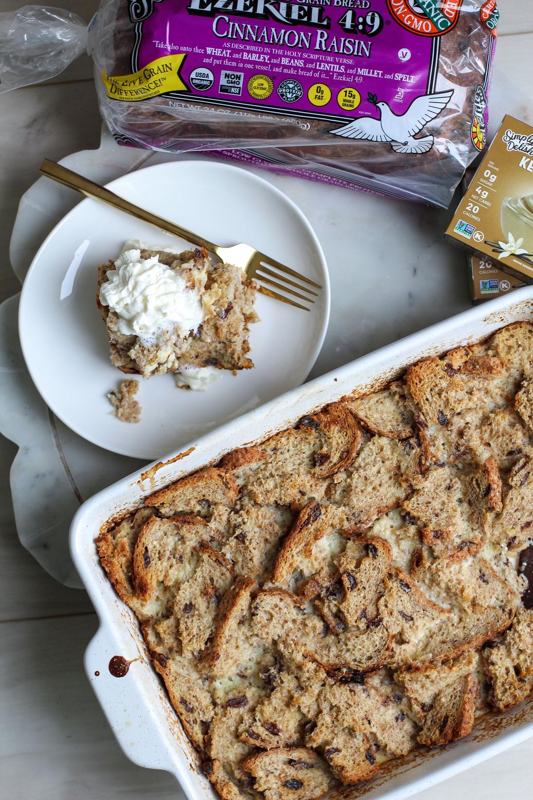 Cinnamon Raisin Bread Pudding by @klean.kate(14)