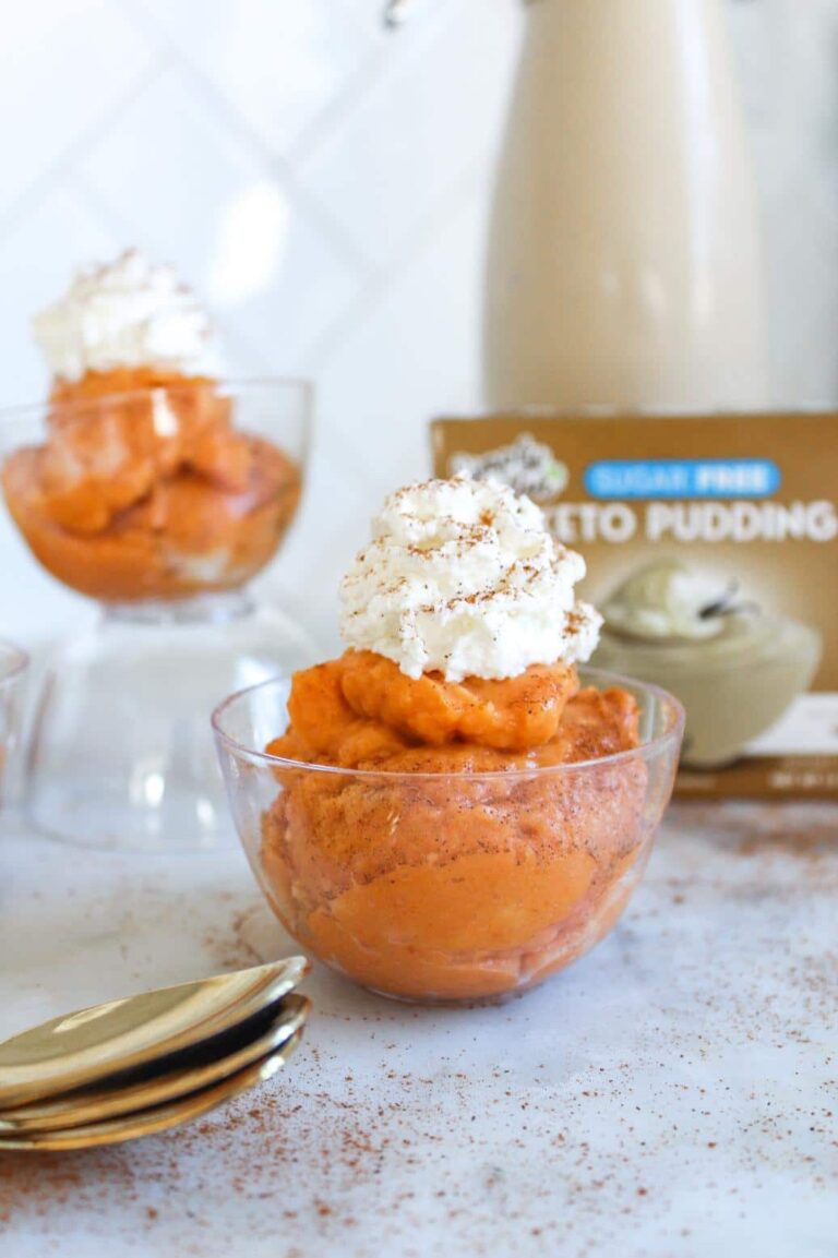 Keto Crustless Pumpkin Pie Cups by @klean.kate Front View Featured Image