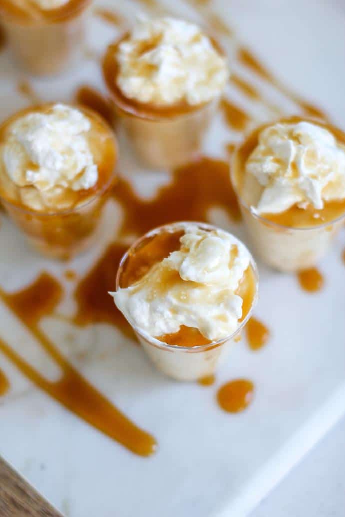 Butterscotch Pudding Shots by @klean.kate Top View Close Up