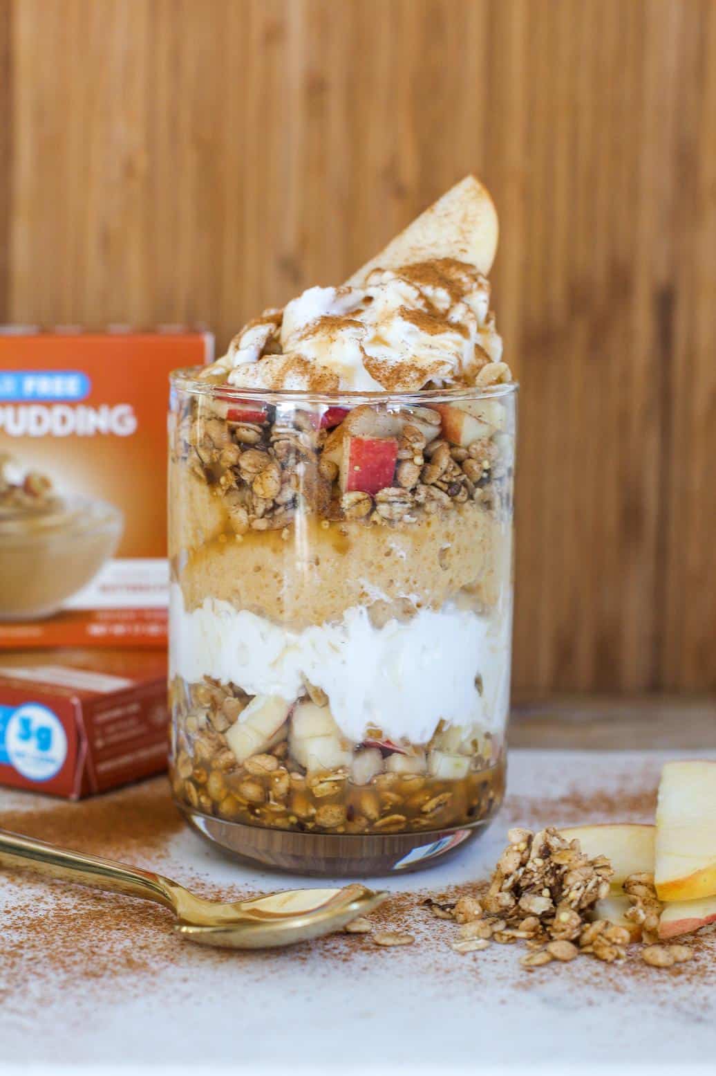 Caramel Apple Trifles by @klean.kate with Simply Delish Instant Butterscotch Pudding