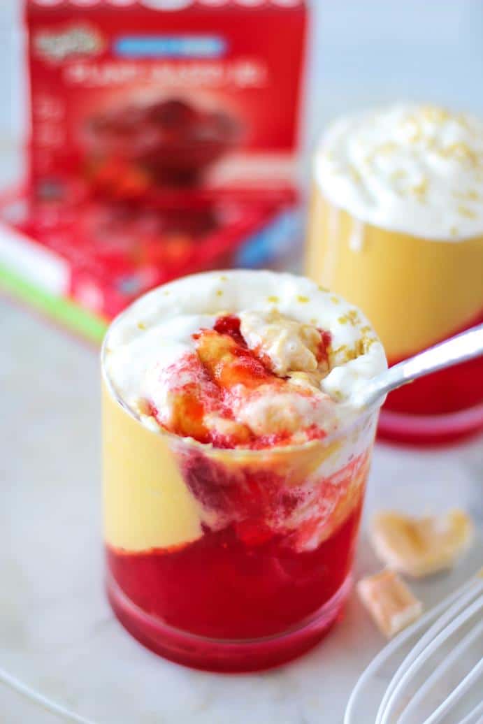 Strawberry Banana Parfaits by @klean.kate Close Up with spoon