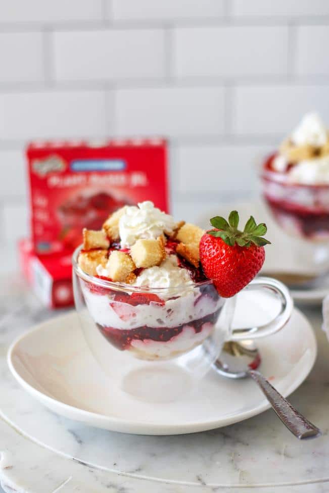 Strawberry Shortcake Parfaits by @klean.kate Close Up