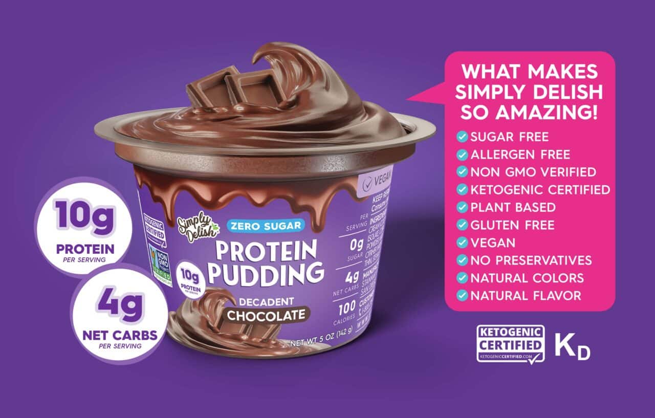 Protein Pudding by Simply Delish - Zero Sugar, Keto and Plant-based