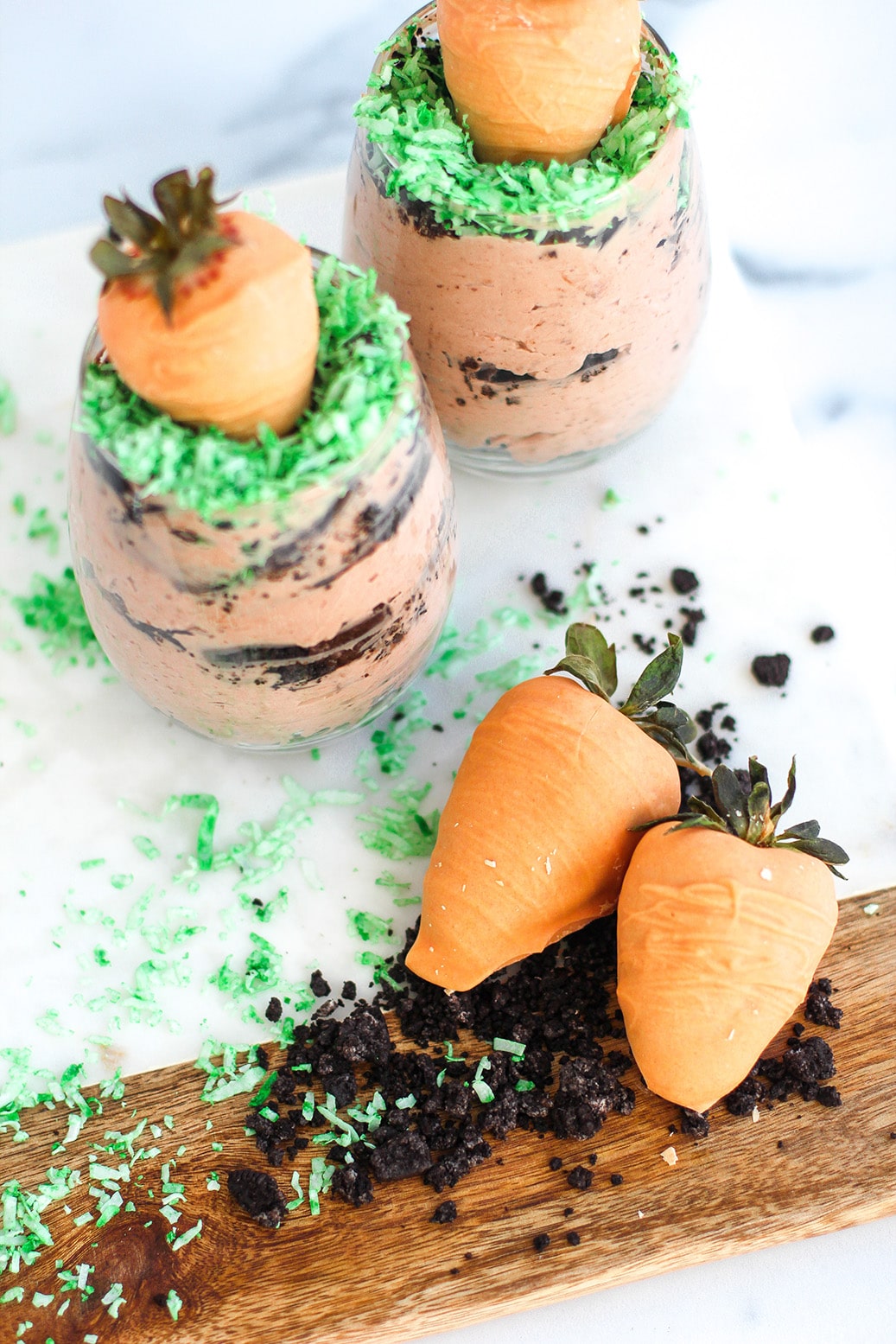 Carrot Patch Pudding Cups by @klean.kate