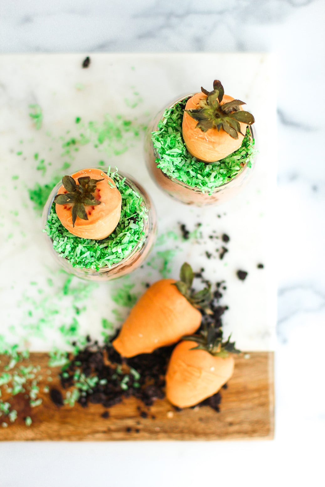 Carrot Patch Pudding Cups by @klean.kate Top View