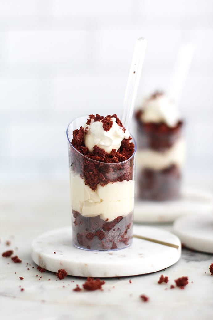 Simply Delish x Good Dee’s Red Velvet Keto Mug Cake by @klean.kate close up