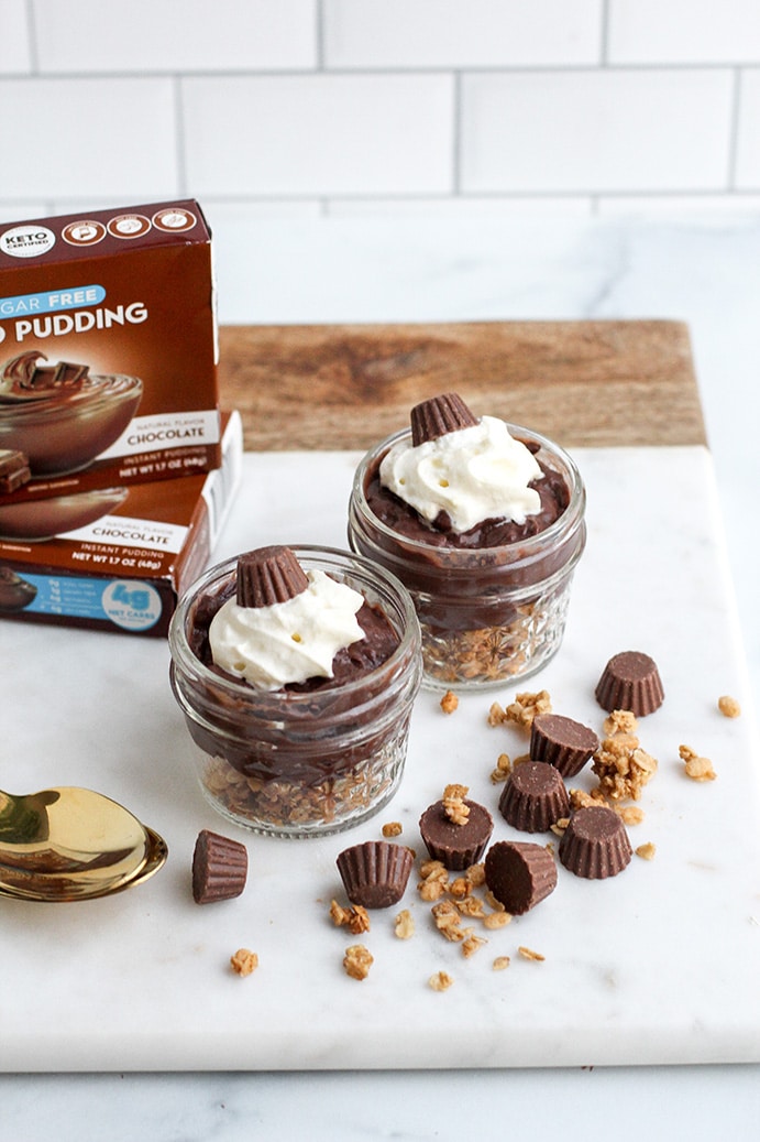 Simpy Delish Pudding Peanut Butter Cups by @klean.kate Featured Image top view