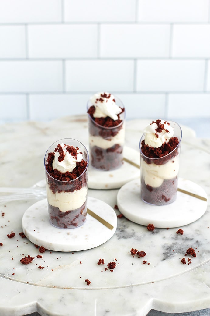 Simply Delish x Good Dee’s Red Velvet Keto Mug Cake by @klean.kate top view