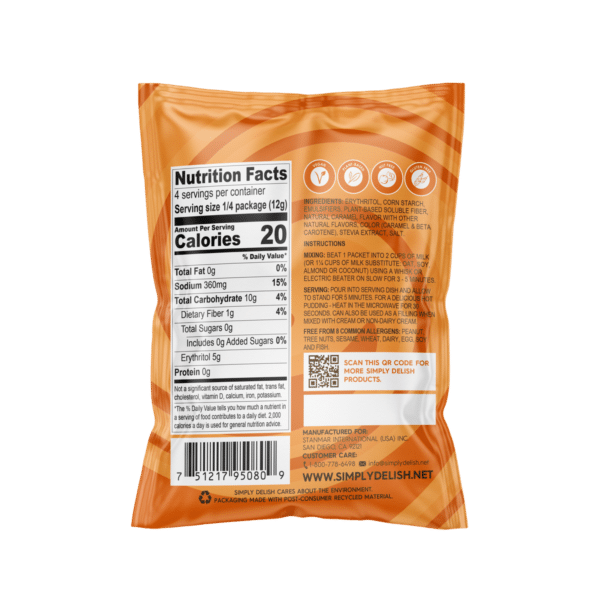 Salted Caramel Back of Sachet Nutritionals