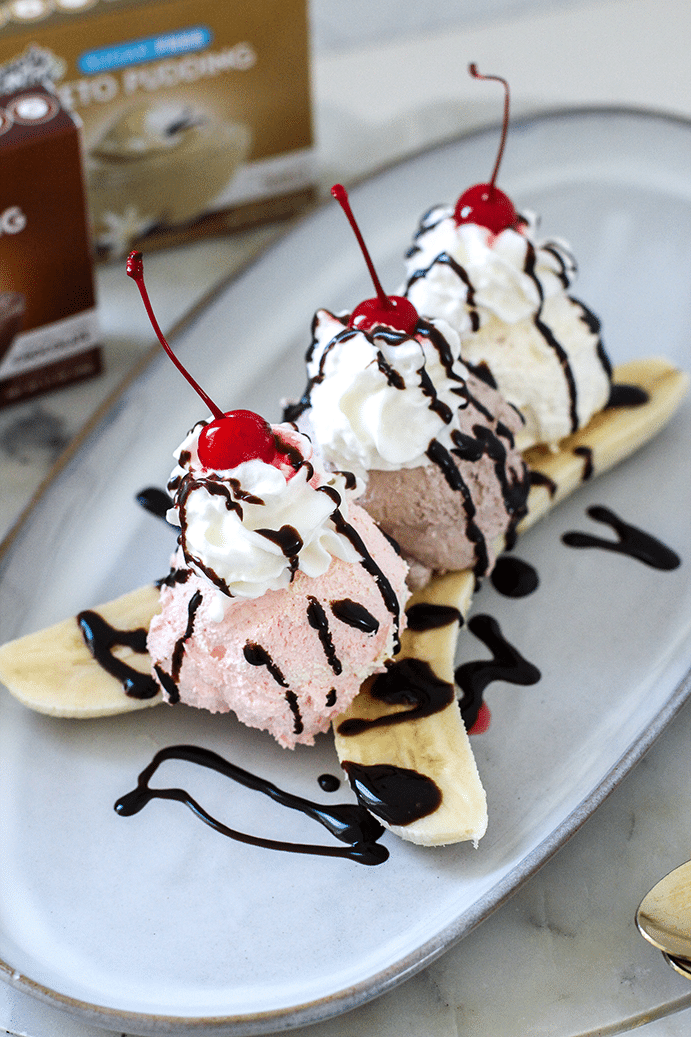 Pudding Banana Split by @klean.kate Close Up