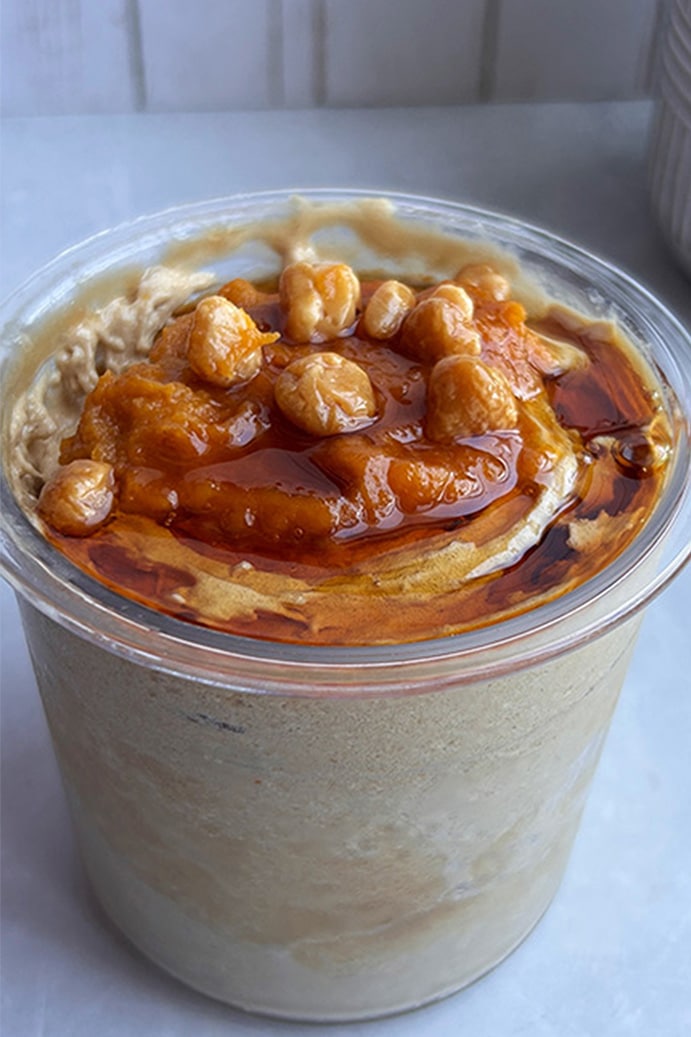 Caramel Cold Brew Pumpkin Protein Ice Cream by @purely_healthy_living Close up