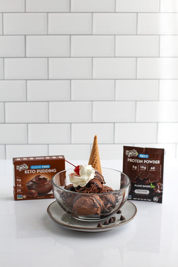 Simply Delish Triple Chocolate Gelato by @klean.kate with Chocolate Pudding and Chocolate Protein