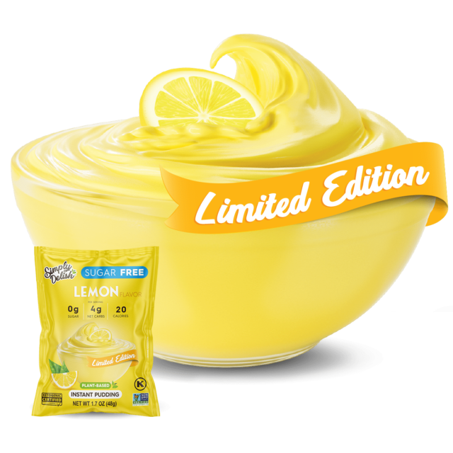 Simply Delish Sugar Free Vegan Lemon Pudding