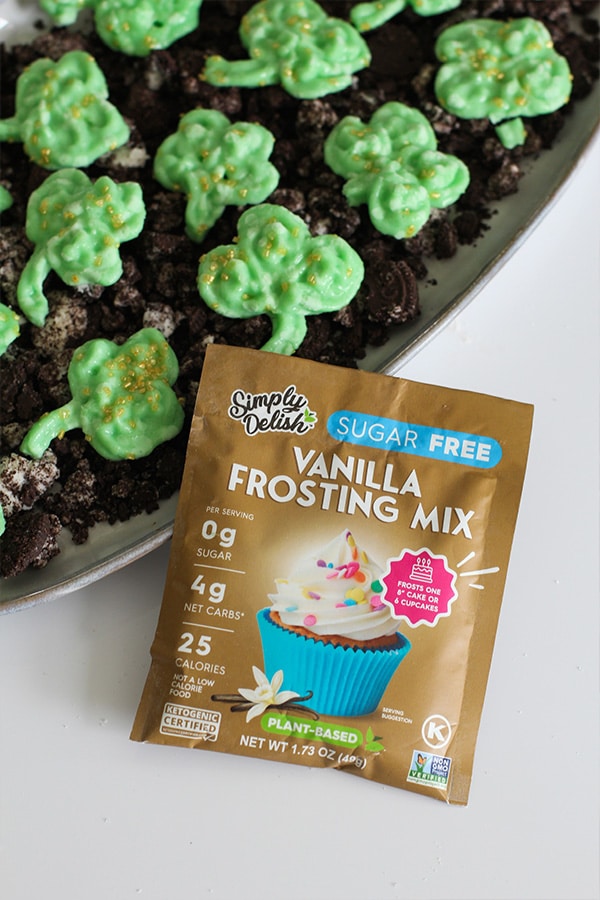 Shamrock Frozen Frosting Bites with Simply Delish Vanilla Frosting